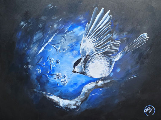 Envol à l'aube bleu